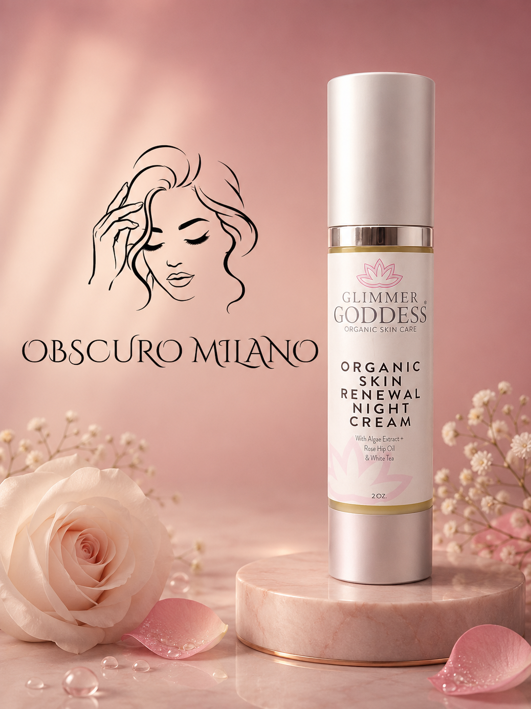 OM Organic Skin Renewal Night Face Cream - Hydrates & Lifts