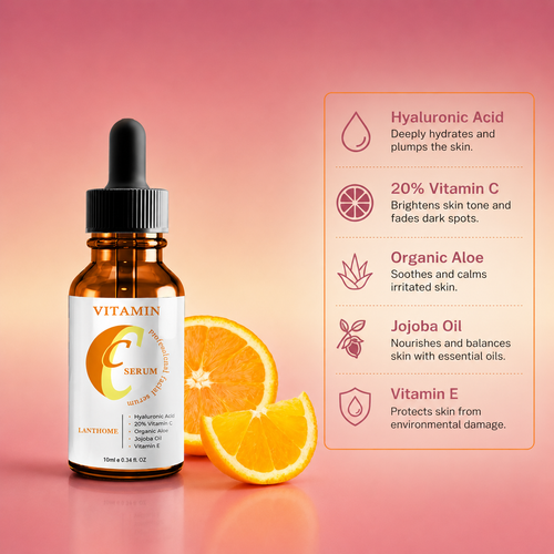 Hyaluronic Acid Vitamin C Serum for Hydration & Brightening