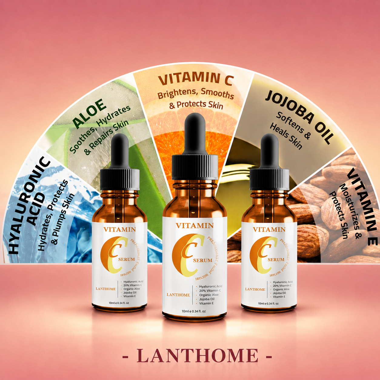 Hyaluronic Acid Vitamin C Serum for Hydration & Brightening