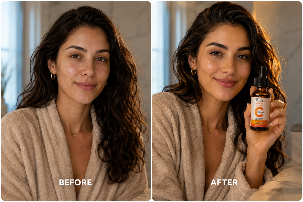 Hyaluronic Acid Vitamin C Serum for Hydration & Brightening